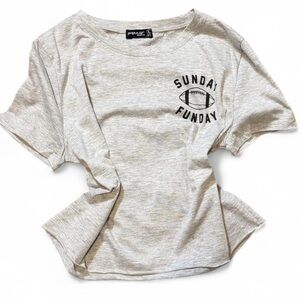 Cropped “Sunday Funday” Graphic Tee‎